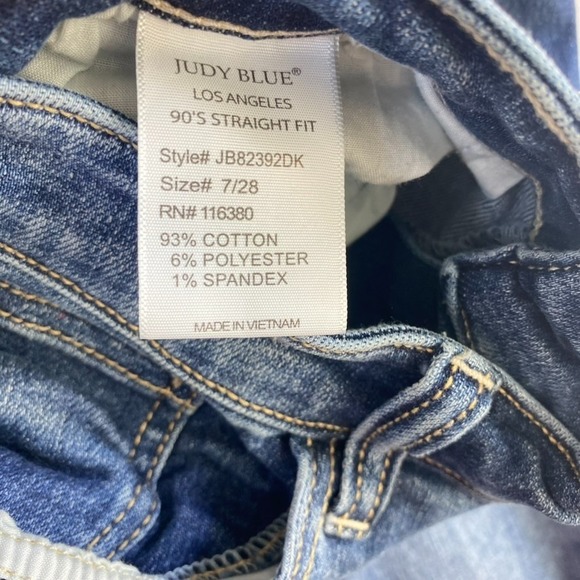 Judy Blue Jeans Women Sz 28x31 Medium Wash 90s Straight Fit Classic - Picture 11 of 16